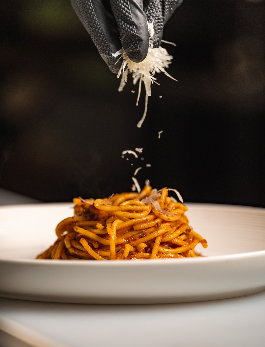 Pasta finished at the pass